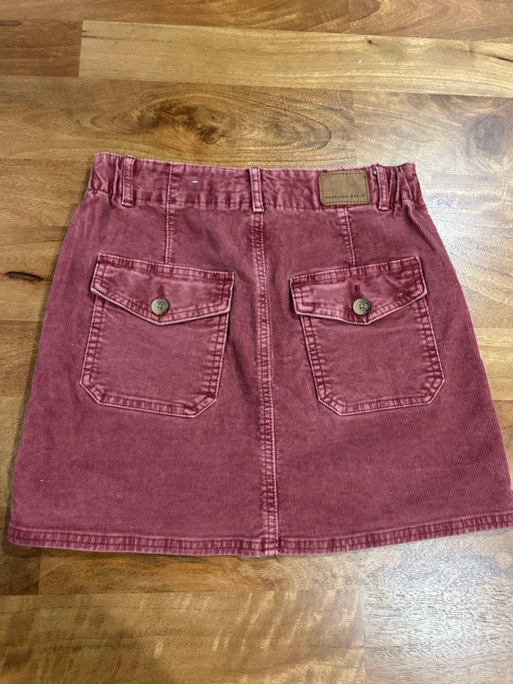 American Eagle Outfitters Washed Rose Corduroy Mini Skirt Size 0 - Picture 7 of 11